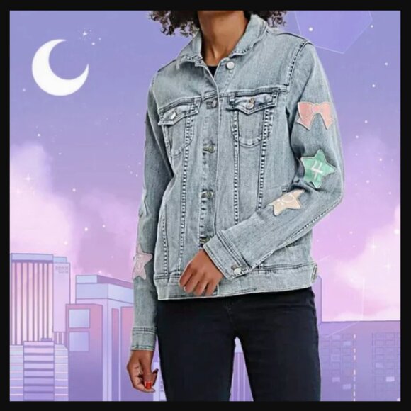 RARE BoxLunch Exclusive x Pretty Guardian Sailor Moon Denim Jacket Size SM - Picture 4 of 13